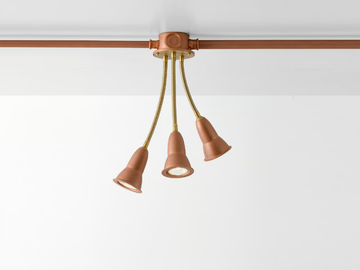 MULTIBOX SYSTEM - LED adjustable copper ceiling lamp with swing arm by Aldo Bernardi - view 2